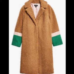 NWOT Topshop Teddy Coat SZ 8